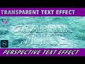 Photoshop Transparent Text Effect | Perspective Text Effect In Photoshop | #Photoshop Tutorials