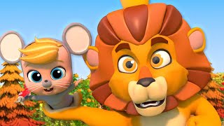 Lion And The Mouse, Cartoon Video And Fairytale Story For Babies