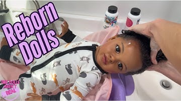 Reborn Toddler’s Hair Wash Day! Morning Routine Role-play + Curly Hair Refresh 