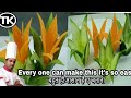 #tkteamflowers How to Make a Carrot  and Cucumber Flower  _ Tk Team _HD