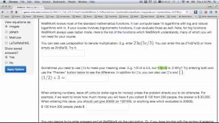 MA111 @ NMU WeBWork