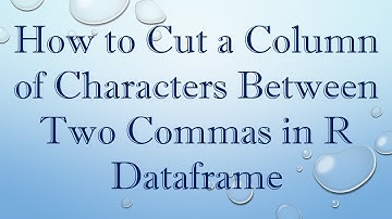 How to Cut a Column of Characters Between Two Commas in R Dataframe
