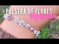 Paso a paso para crear PULSERA de flores y perlas - APRENDE RÁPIDO