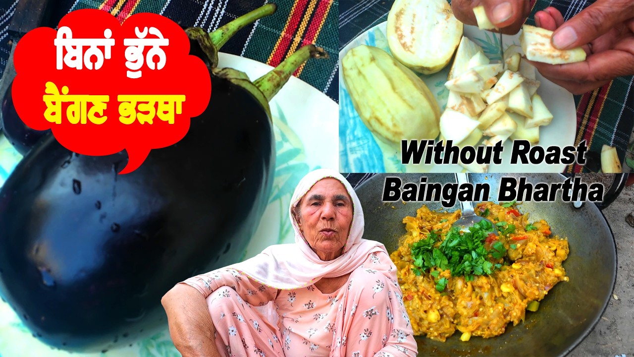 ਬਿਨਾਂ ਭੁੰਨੇ ਬੈਂਗਣ ਦਾ ਭੜਥਾ ਬਨਾਉਣ ਦਾ ਆਹ ਤਰੀਕਾ ਦੇਖੋ | Banigan Bhartha | Punjabi Khana Vlog Channel
