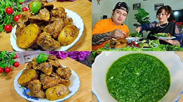 Dohsniang Bad U Phan + Dhonia Chutney 😋|| Pork With Potato Recipe || Husband Wife ♥️
