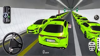 All New Green colour Car Parking The Highway Terminal Road🛣️ Driving Class Game 3D Android Simulator screenshot 3