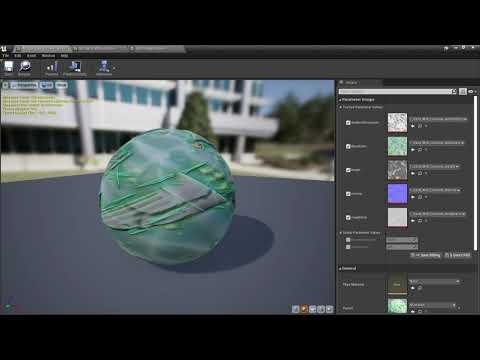 Free #Unreal Engine editor blueprint sample: create material instance from BaseColor texture