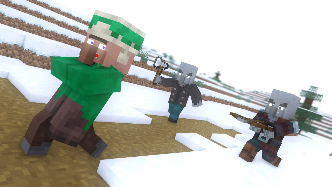 Villager Vs Pillager Ep 1 Minecraft Animation YouTube