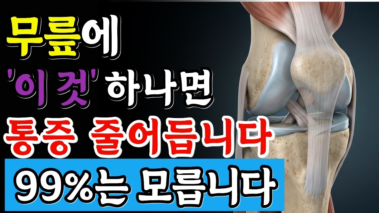 무릎에 이것 하나면 통증이 줄어듭니다! 99%는 모릅니다