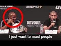 Daniel Cormier funny reaction to Khabib saying I just want to maul people UFC press conference