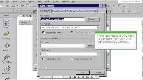 Creating forms with FrontPage 2002