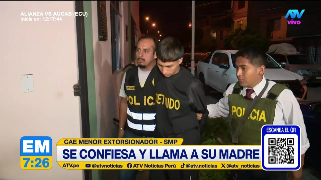 Extorsionador cae y hace insólito pedido a su madre: 