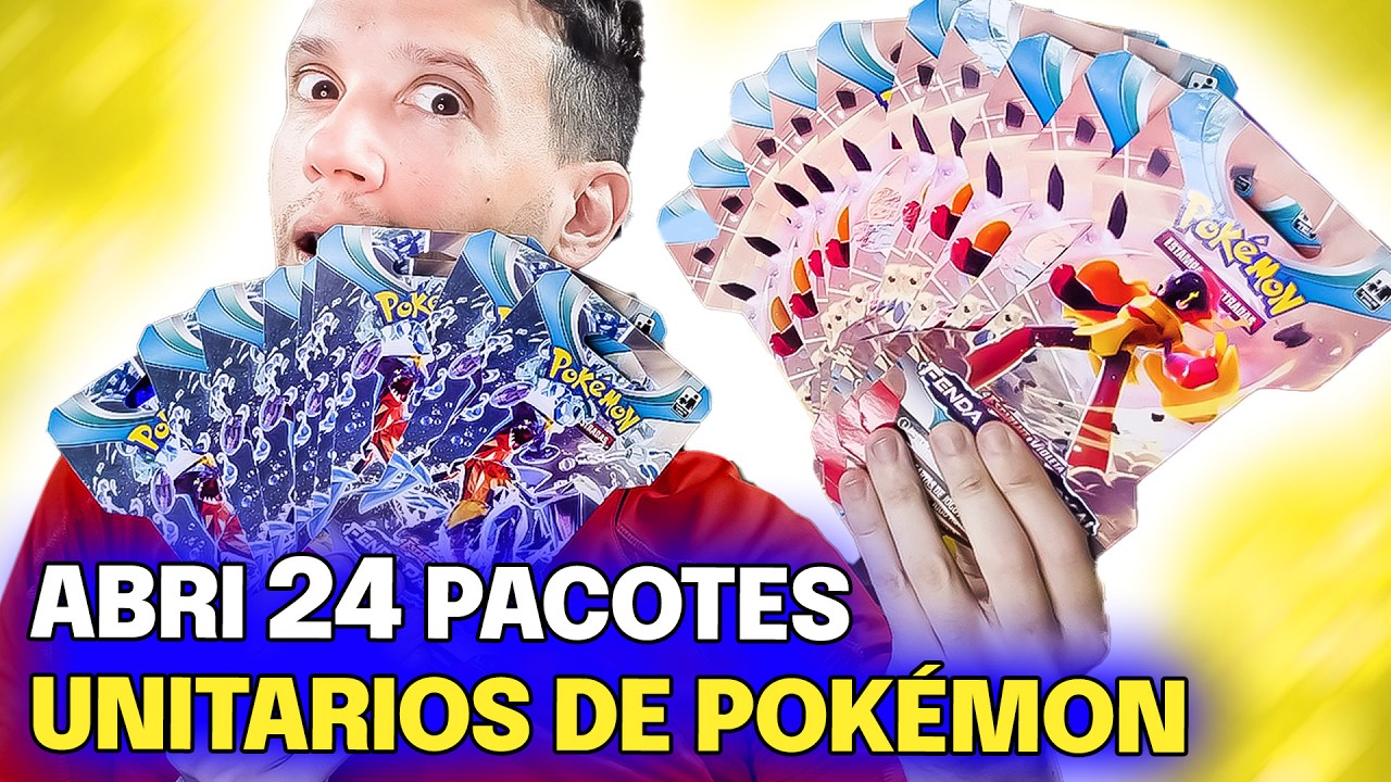 ABRI 24 PACOTES UNITÁRIOS! MELHOR QUE HUNTER PACK? | CAPITÃO HUNTER CARTAS POKEMON TCG