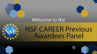 NSF CAREER Previous Awardees Panel Discussion screenshot 4