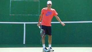 Roger Federer Backhands from the Front in Slow Motion