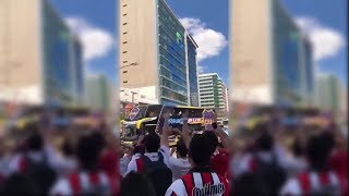 Así recibieron algunos &quot;hinchas&quot; de River Plate al autobús de Boca Juniors