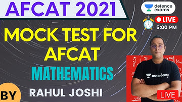 Mock Test for AFCAT | Mathematics | Target AFCAT 2021 | Rahul Joshi