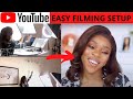 THE BEST AND SIMPLE YOUTUBE FILMING SETUP FOR BEAUTY VIDEOS | SPACE & BUDGET FRIENDLY