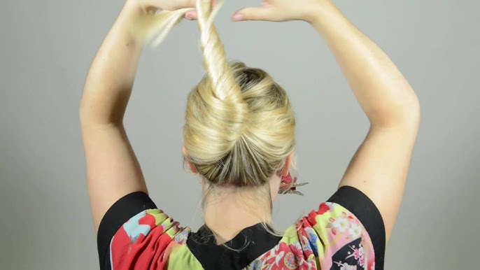 Tuto coiffure originale avec un chouchou: chignon coréen 