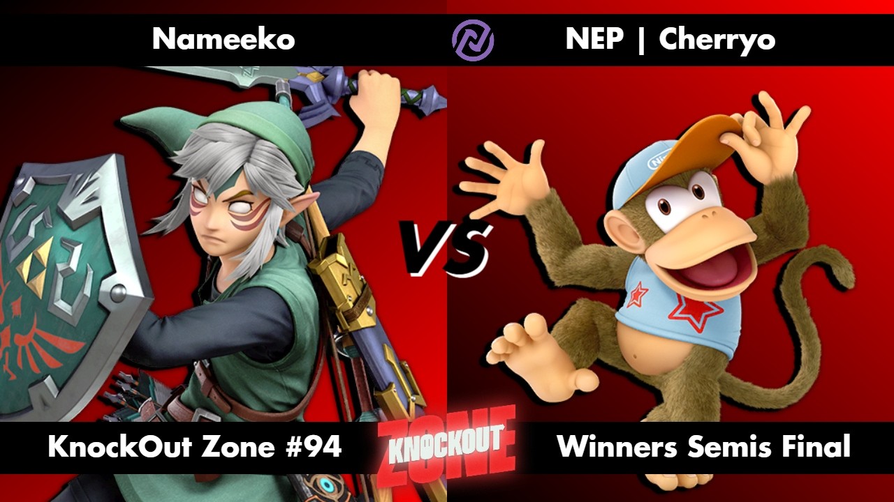 KnockOut Zone #94 - SSBU Winners Semis Final - Nameeko (Link) vs Cherryo (Diddy Kong)