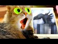 Smart Cat Plays Scary Game - Monsters Destroy City
