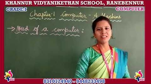 Grade I - Computer - Chapter 1 - COMPUTER-A Machine - Part 4 - 11-07-2020