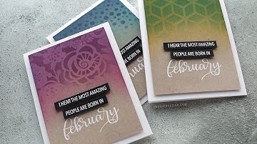 Ink Blended Stenciling with Distress Inks