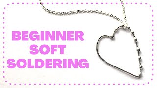 BIG EASY HEART PENDANT ♥︎ Soft Soldered Jewelry Making With A Soldering Iron (Pt 1 of 2)