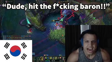 Tyler1 Rages At His Korean Mid Laner After This Baron Steal!!!