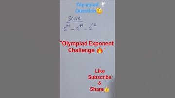 #matholympiadproblem#shorts .solve olympiad exponent.#maths #school #exponents