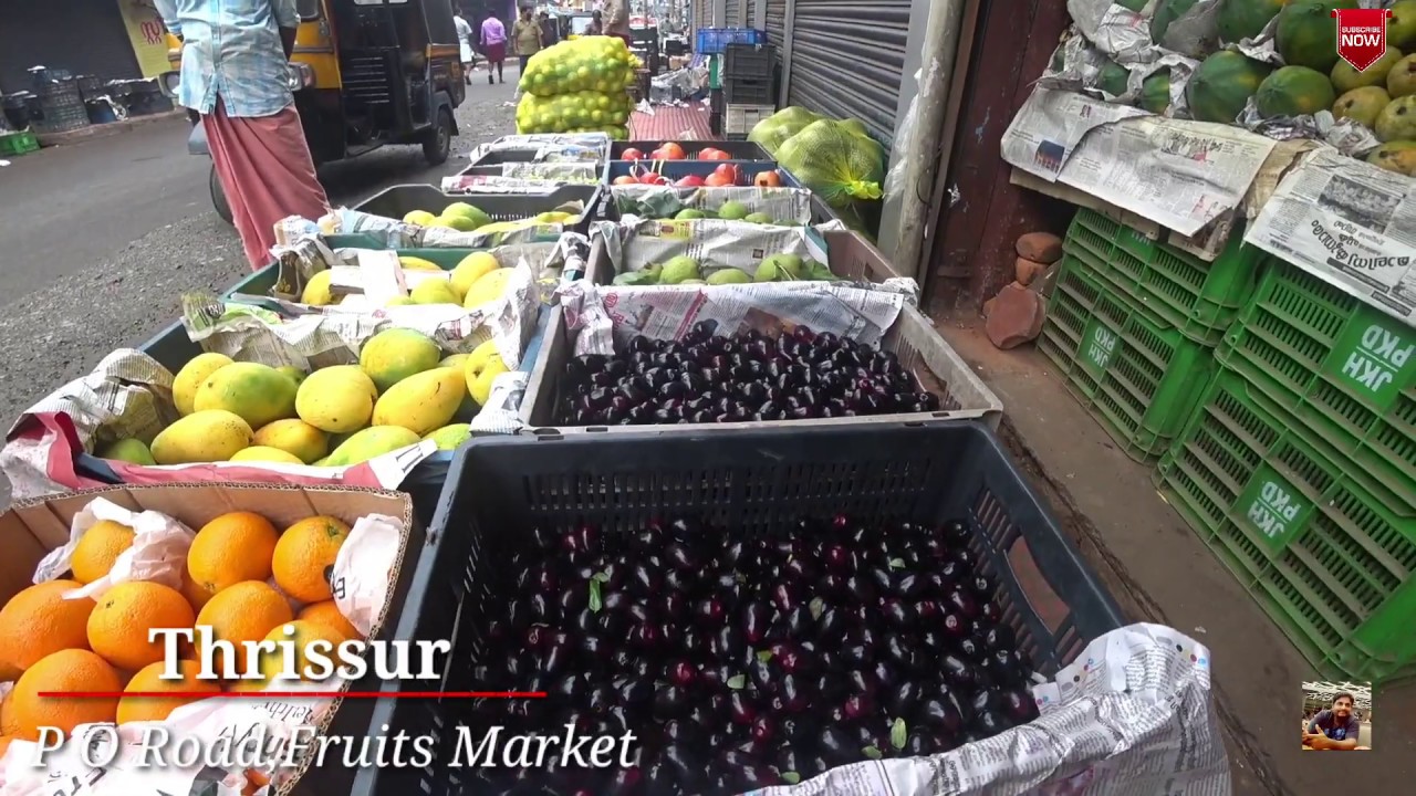തൃശ്ശൂർ ഫ്രൂട്ട് മാർക്കറ്റ്|Thrissur fruit market|Market|Thrissur post office|Corporation office 💐