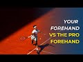 Your forehand vs the pro forehand