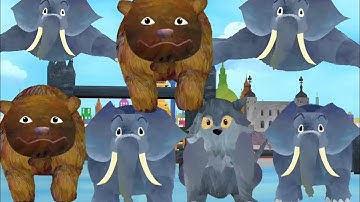 REVERSE+ANIMALS IN THE CLOCK+RANDOM COLOR EFFECTS||HICKORY DICKORY DOCK