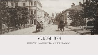 Matematiikan YO-tehtävä vuodelta 1874