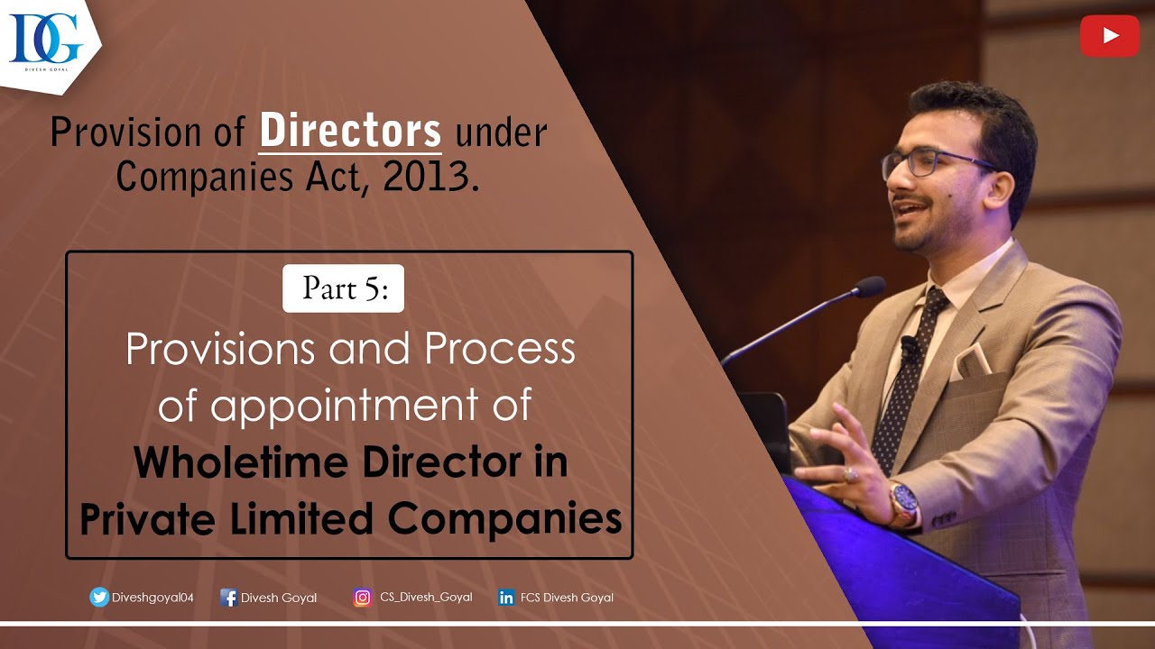 Process and Provisions of Appointment Whole Time Director (Executive