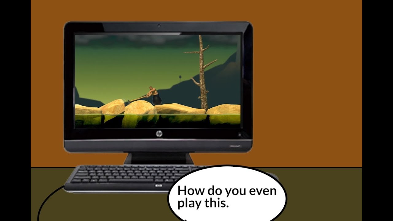 gaming logo When a Gamer Plays Getting Over It on School PC