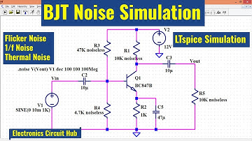 LTSpice BJT Noise Simulation | Flicker Noise, (1/f) Noise, Thermal Noise