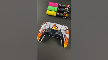 Custom PS5 Controller using Posca Markers! #shorts