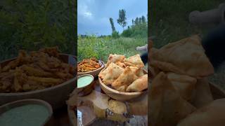 Crispy Chicken Samosas Made Outdoors