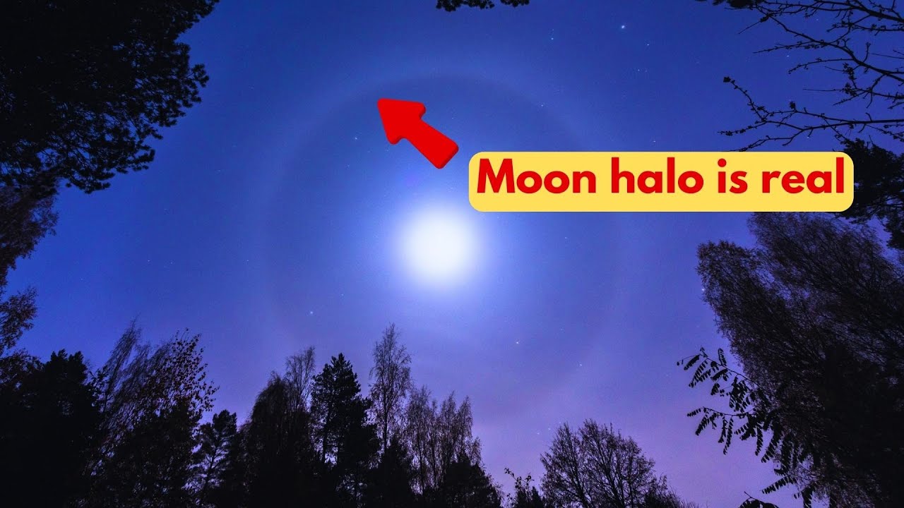 Moon halo, Lunar halo Natural phenomenon explained YouTube