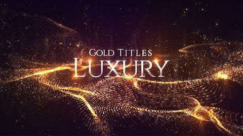 Gold Luxury Titles | After Effects Template | Titles
