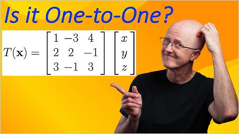 Kernel & Image of a Linear Transformation from ℝ^3 → ℝ^3, Is It One-to-One?