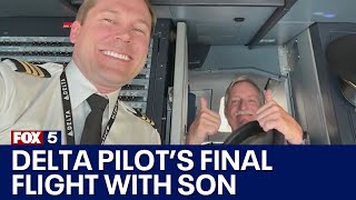 Delta pilots final flight with son