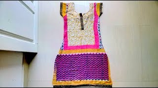 Front open churidar cutting and stitching  easy method