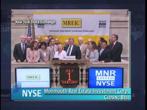 1 July 2010 Monmouth Real Estate Investment Corp. rings the NYSE Closing Bell