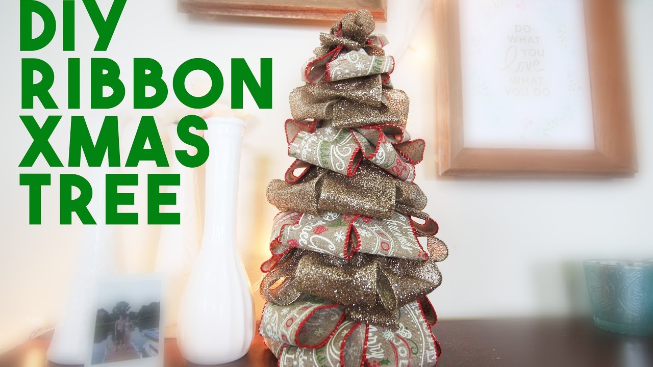 DIY RIBBON CHRISTMAS TREE  YouTube