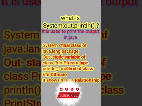 explain System. out.println()#short