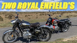 Two Royal Enfield's & The Voice Of Experience  Royal Enfield Classic 350 & Classic 500 On Dartmoor