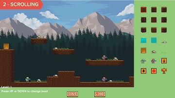PyGame Level Editor Using Tilemaps in Python - Tutorial | Part 2 - Scrolling Background and Grid