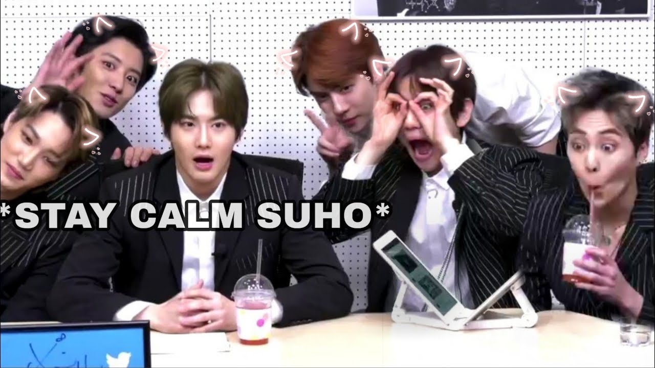 EXO IS BACK SWEETIES and Suho is tryING HIS BEST